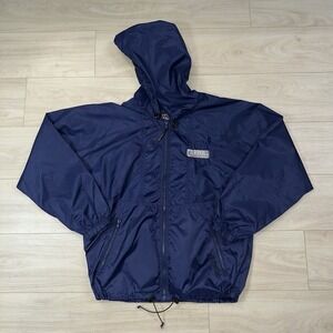Jansport Carroll College Blue Windbreaker Jacket size Medium Lightweight Vintage